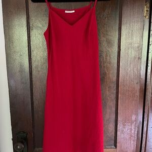 Red linen dress (small)